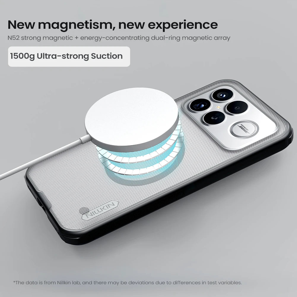 Nillkin For Xiaomi Poco F8 Ultra Case Magnetic Super Frosted Pro Magsafe Matte Full 360 Soft Frame Protection Back Cover